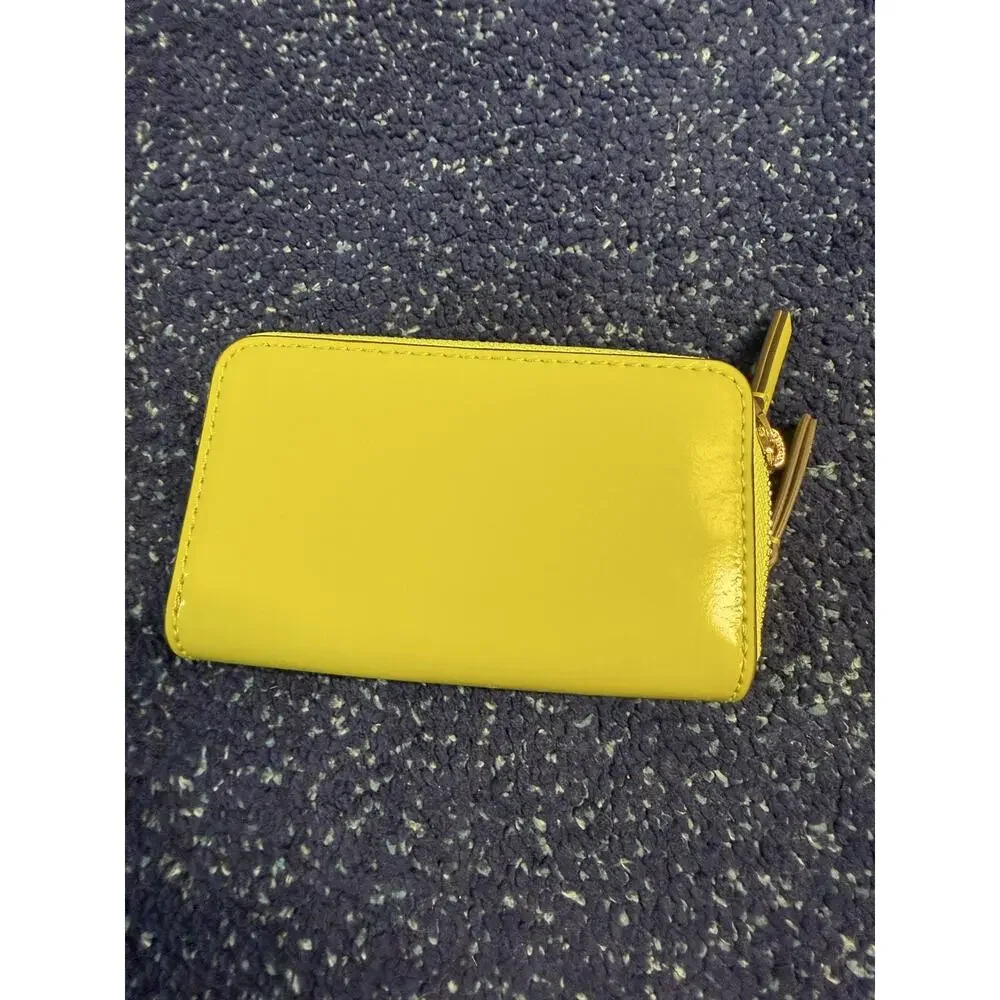 Tory Burch Wallet Womens One Size Green Blake Patent Leather Zip Card Case